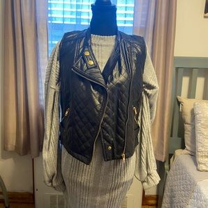 Boy Meets Girl Faux Leather Vest